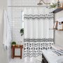 Custom Waffle Shower Curtains, Printed Polyester Bath Curtain With Tassel$