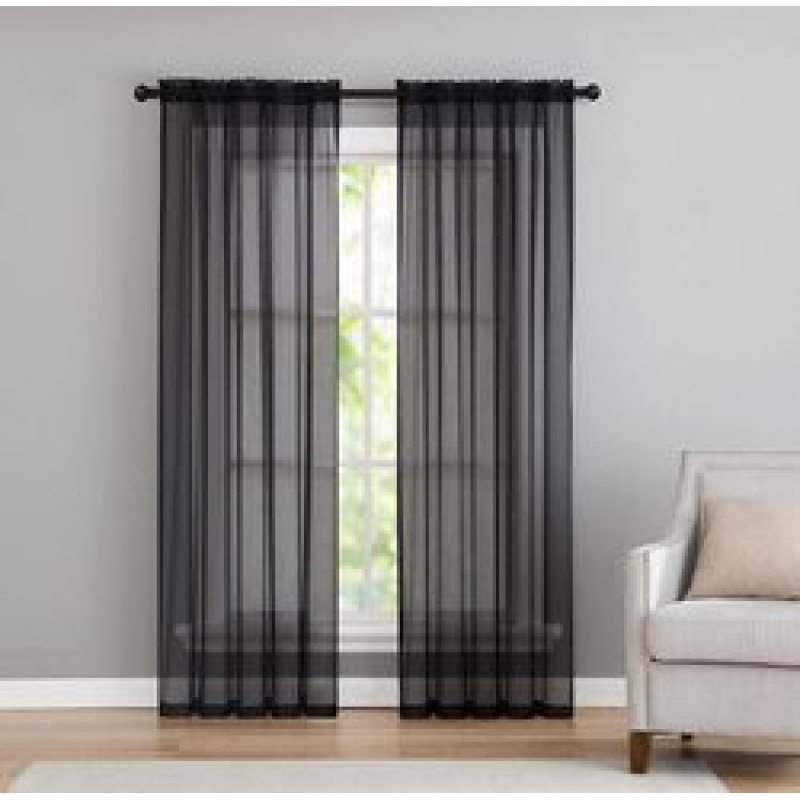 Top Quality Solid Tulle Curtains for Living Room,Modern Bedroom Sheer Voile Curtain#
