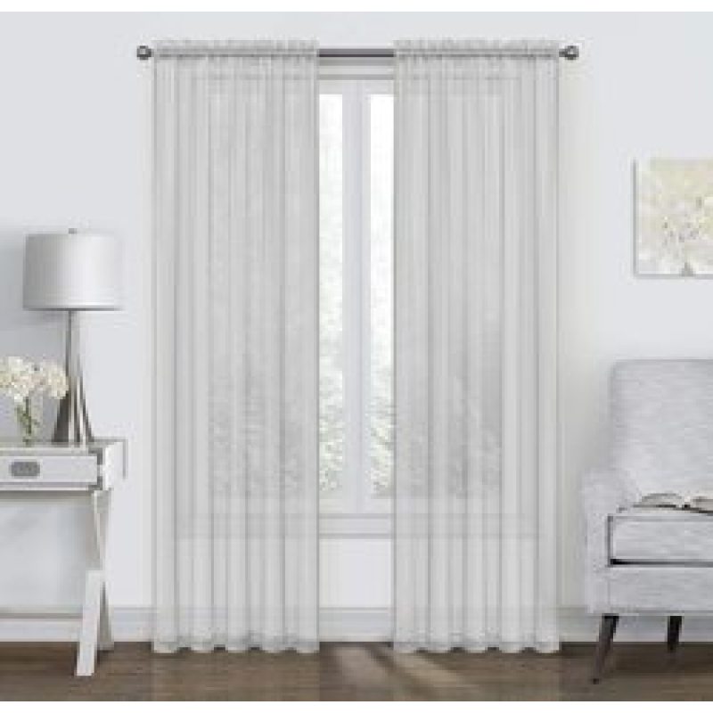Top Quality Solid Tulle Curtains for Living Room,Modern Bedroom Sheer Voile Curtain#