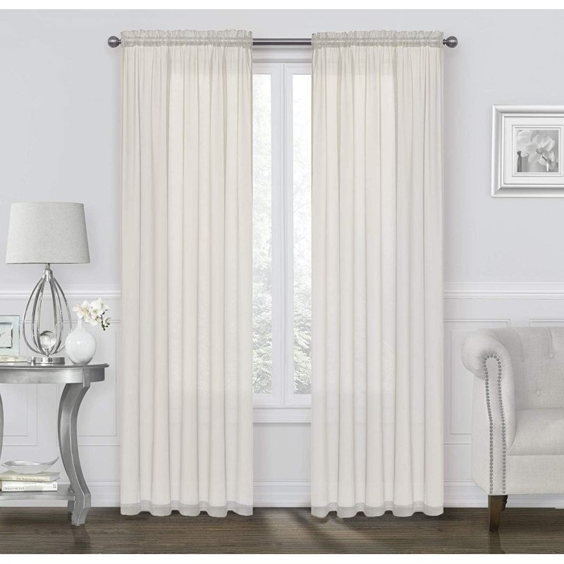 Top Quality Solid Tulle Curtains for Living Room,Modern Bedroom Sheer Voile Curtain#