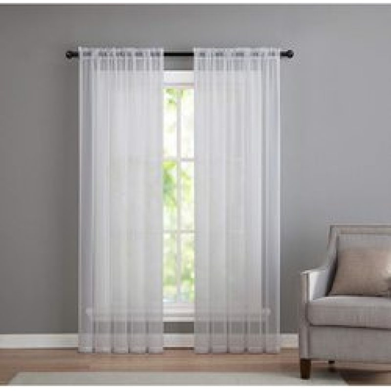 Top Quality Solid Tulle Curtains for Living Room,Modern Bedroom Sheer Voile Curtain#