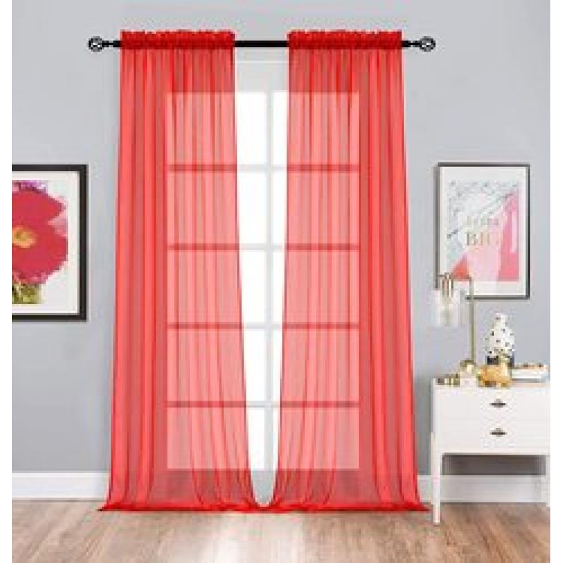 Top Quality Solid Tulle Curtains for Living Room,Modern Bedroom Sheer Voile Curtain#