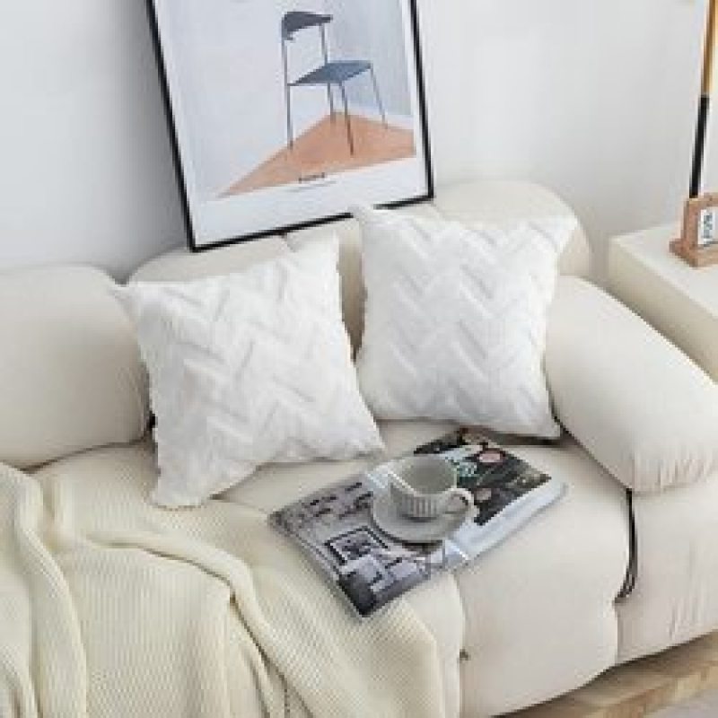 Nordic Home Decor Geometric Housse De Coussin 45*45 Decorative Pillows Cushion Cover Plush Pillow Cover for Sofa Living Room