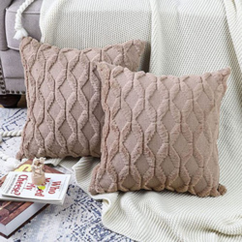 Nordic Home Decor Geometric Housse De Coussin 45*45 Decorative Pillows Cushion Cover Plush Pillow Cover for Sofa Living Room