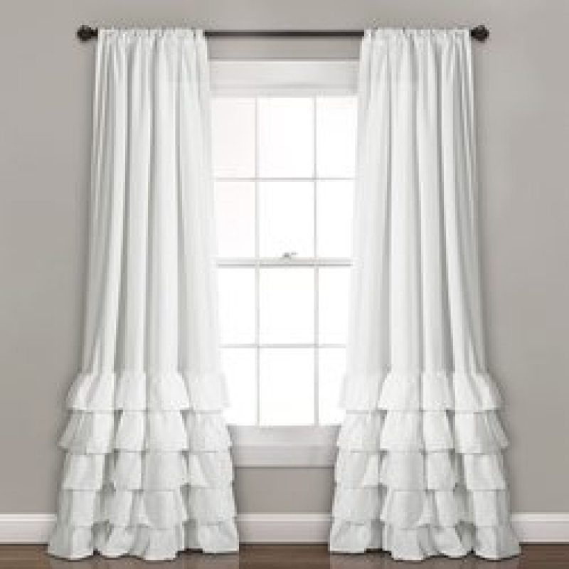Amazon Top Selling Decoration Lush Curtain, European Home Accessories Ruffle Window Curtain/