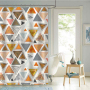 샤워 커튼 타포린 폴리에스터 욕실 곰팡이 방지, 무료 펀칭 샤워 커튼 기하학/