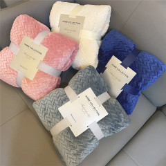 Thick Double-layer Coral Fleece Flannel Soft Warm Air Conditioning Winter Flannel Sherpa Blanket for Bed Sofa Cover Bedspread