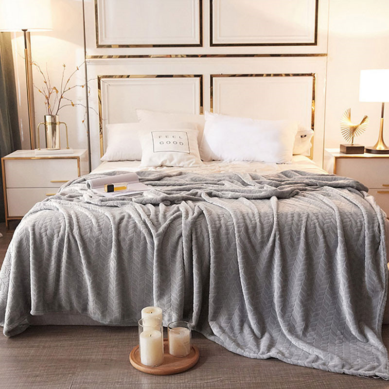 Thick Double-layer Coral Fleece Flannel Soft Warm Air Conditioning Winter Flannel Sherpa Blanket for Bed Sofa Cover Bedspread