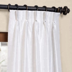 royal luxury 100% polyester faux silk deluxe white curtains