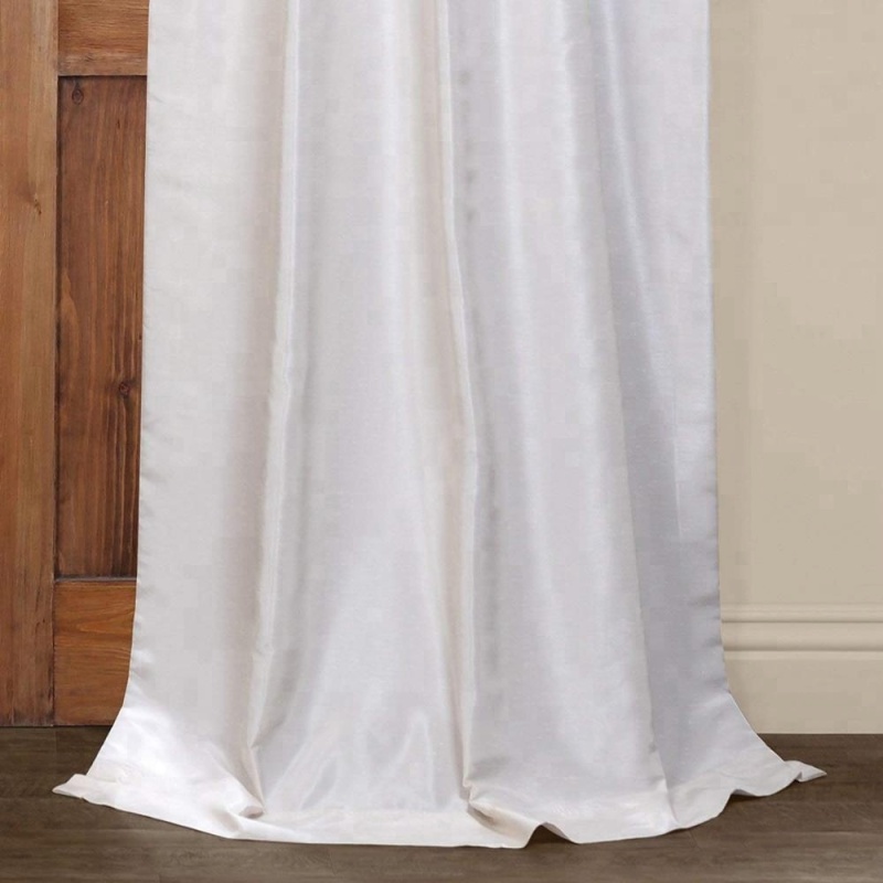 rideaux blancs de luxe 100 % polyester imitation soie de luxe royal