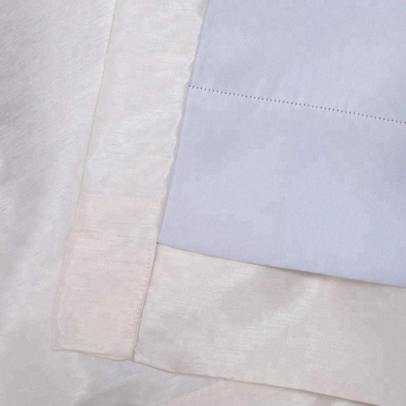 rideaux blancs de luxe 100 % polyester imitation soie de luxe royal