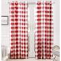 Buffalo Checker Pattern Lined Thermal Insulated Blackout and Room Darkening Grommet Window Curtains Printed Plaid