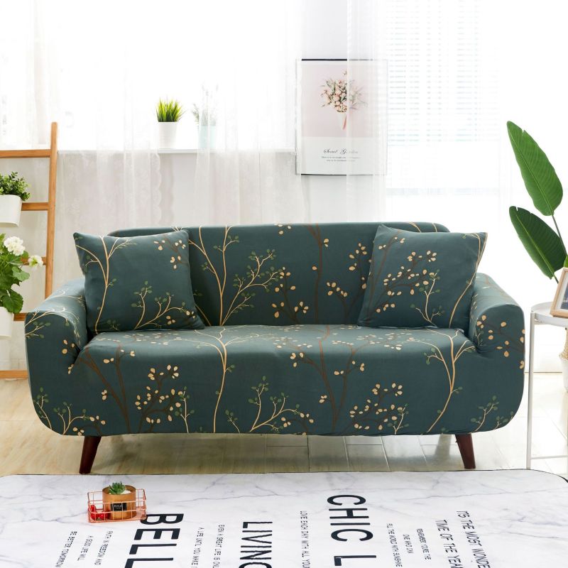 Printed Stretch Slipcovers Protector Elastic Sofa Covers Couch Cover Arm Chair Cover for Living Room 1/2/3/4-seater/
