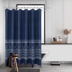 Waffle Weave Shower Curtains, Bohomia Tassel Waterproof Bathroom Curtain$