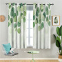 China Suppliers Digital Printing Blackout Curtain, New Designs Tropic Palm Banana Leaf Printed Window Grommet Curtain/