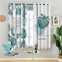 China Suppliers Digital Printing Blackout Curtain, New Designs Tropic Palm Banana Leaf Printed Window Grommet Curtain/