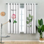 China Suppliers Digital Printing Blackout Curtain, New Designs Tropic Palm Banana Leaf Printed Window Grommet Curtain/