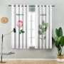 China Suppliers Digital Printing Blackout Curtain, New Designs Tropic Palm Banana Leaf Printed Window Grommet Curtain/