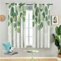 China Suppliers Digital Printing Blackout Curtain, New Designs Tropic Palm Banana Leaf Printed Window Grommet Curtain/