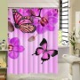 New Polyester Fabric Shower Curtain Purple Waterproof Home Bathroom Curtains Butterfly Bath Curtain For Bathroom Decor/
