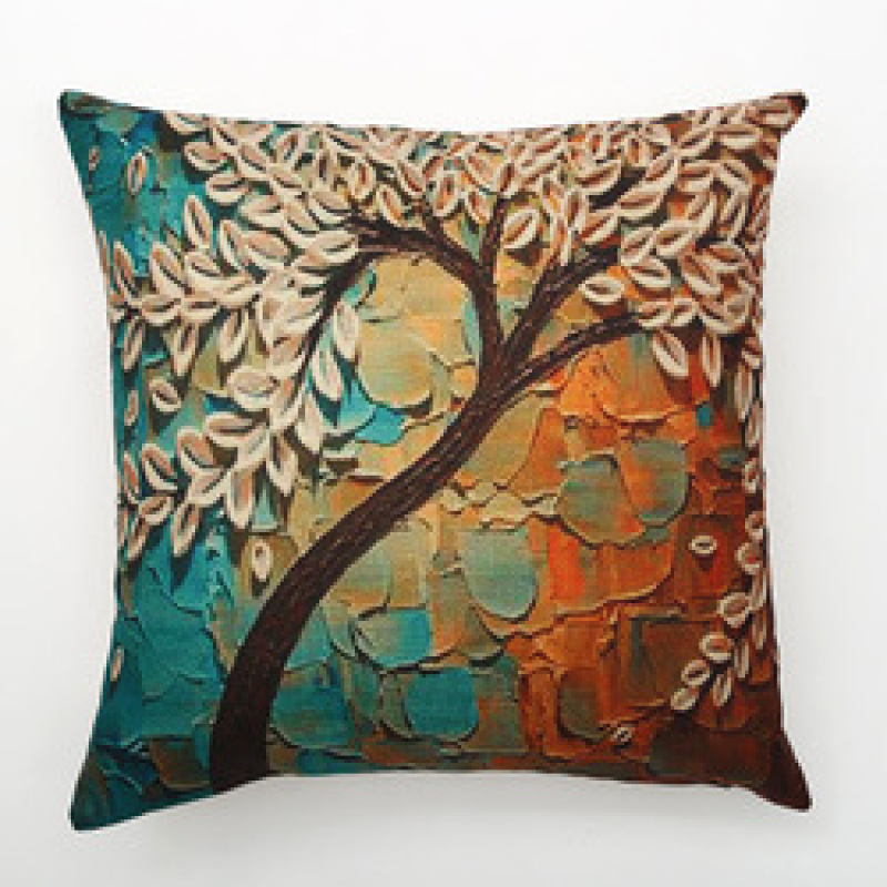 Personality White Bottom Korean Print Pillow Home Soft, 2019 New Small Fresh Fashion Cotton Sofa Cushion Bicycle /