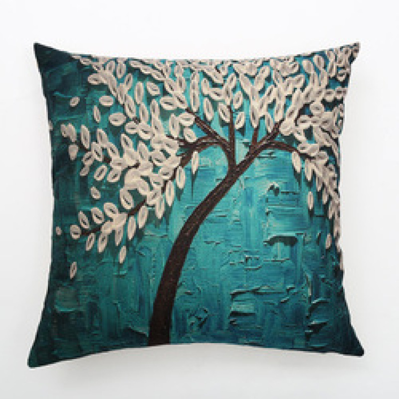 Personality White Bottom Korean Print Pillow Home Soft, 2019 New Small Fresh Fashion Cotton Sofa Cushion Bicycle /