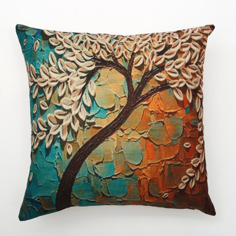 Personality White Bottom Korean Print Pillow Home Soft, 2019 New Small Fresh Fashion Cotton Sofa Cushion Bicycle /