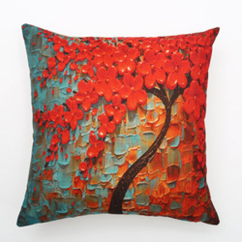 Personality White Bottom Korean Print Pillow Home Soft, 2019 New Small Fresh Fashion Cotton Sofa Cushion Bicycle /
