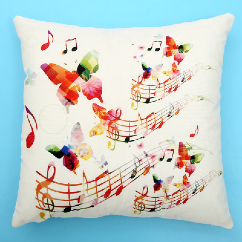 Personality White Bottom Korean Print Pillow Home Soft, 2019 New Small Fresh Fashion Cotton Sofa Cushion Bicycle /