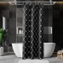 Modern Shower Curtains Geometric Flowers Cartoon Bath Curtain Cortina Waterproof Polyester For Bathroom with 12pcs Plastic Hooks