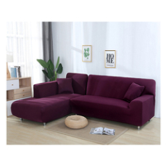 1/2/3seater Recliner Red L Shape Sofa Slipcovers, Fashion Latest Design Solid Cover Sectional Sofa Modern Decorative Plain Dyed