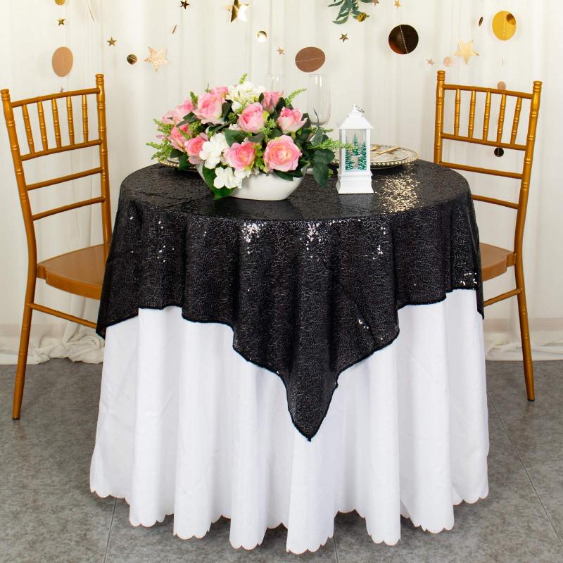 Wholesale Unique design Colorful Round Sequins Blue Red Round Table cloth for Wedding Birthday Party