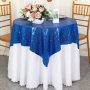 Wholesale Unique design Colorful Round Sequins Blue Red Round Table cloth for Wedding Birthday Party