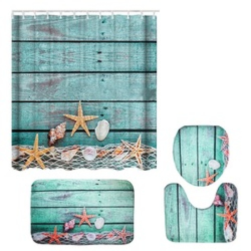 Bathroom Accessories Blackout Water Proof Shower Curtain Fabric Modern Christmas shower curtain as gift decoration