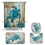 Bathroom Accessories Blackout Water Proof Shower Curtain Fabric Modern Christmas shower curtain as gift decoration