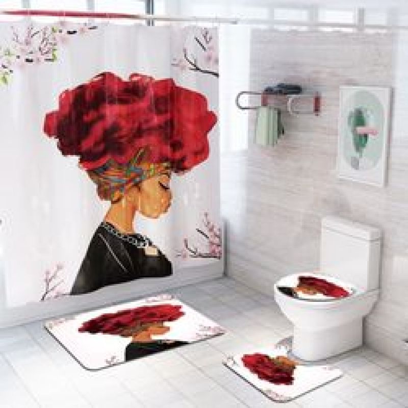 Bathroom Accessories Blackout Water Proof Shower Curtain Fabric Modern Christmas shower curtain as gift decoration