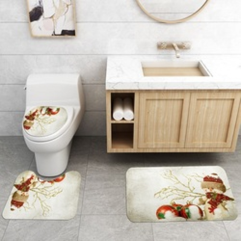 Bathroom Accessories Blackout Water Proof Shower Curtain Fabric Modern Christmas shower curtain as gift decoration