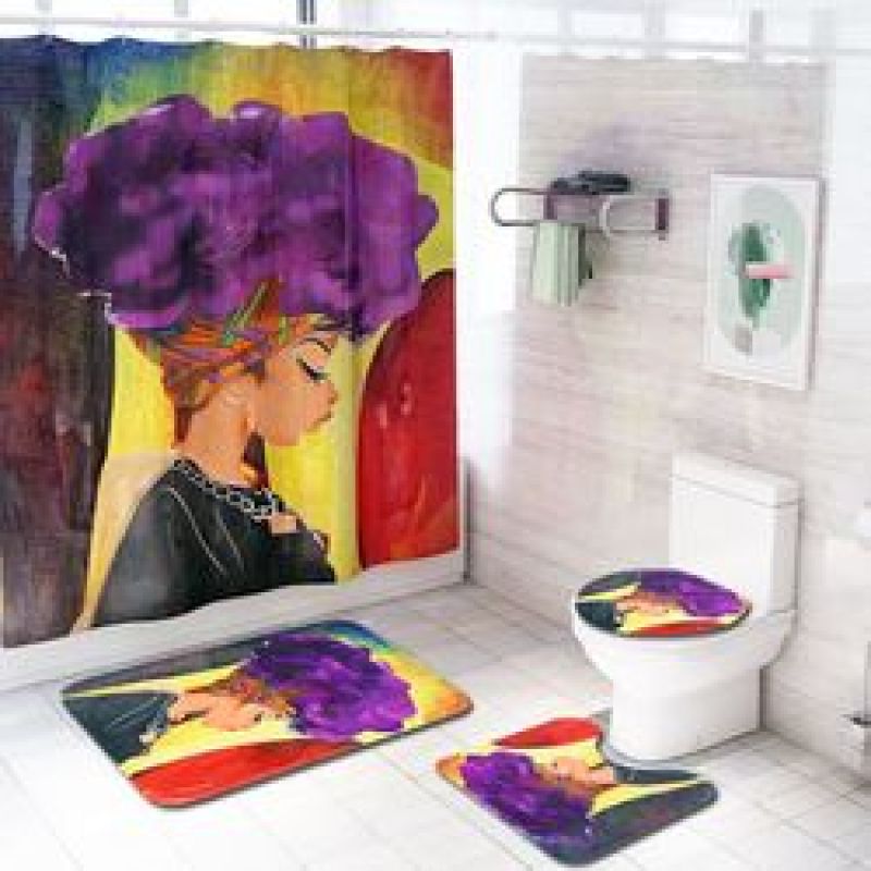 Bathroom Accessories Blackout Water Proof Shower Curtain Fabric Modern Christmas shower curtain as gift decoration