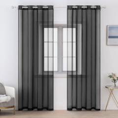 Latest Light Grey Tulle Bedroom Decorations Window Sheer Curtains, Modern Design Wholesale Toile Living Room Sheer Curtains/