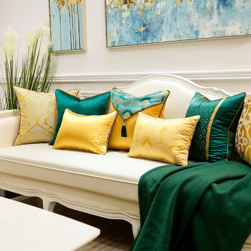 New Chinese Style Postmodernism Custom Sofa Throw Pillow, Living Room Luxury Jacquard Cushion Cover/