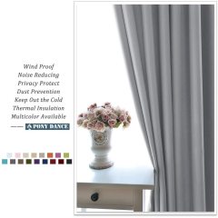 Grey Kitchen Windows Curtain and Valances Set 36 inch Length Jacquard Rod Pocket Curtains 3 Piece Set For Laundry Room
