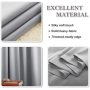 Grey Kitchen Windows Curtain and Valances Set 36 inch Length Jacquard Rod Pocket Curtains 3 Piece Set For Laundry Room