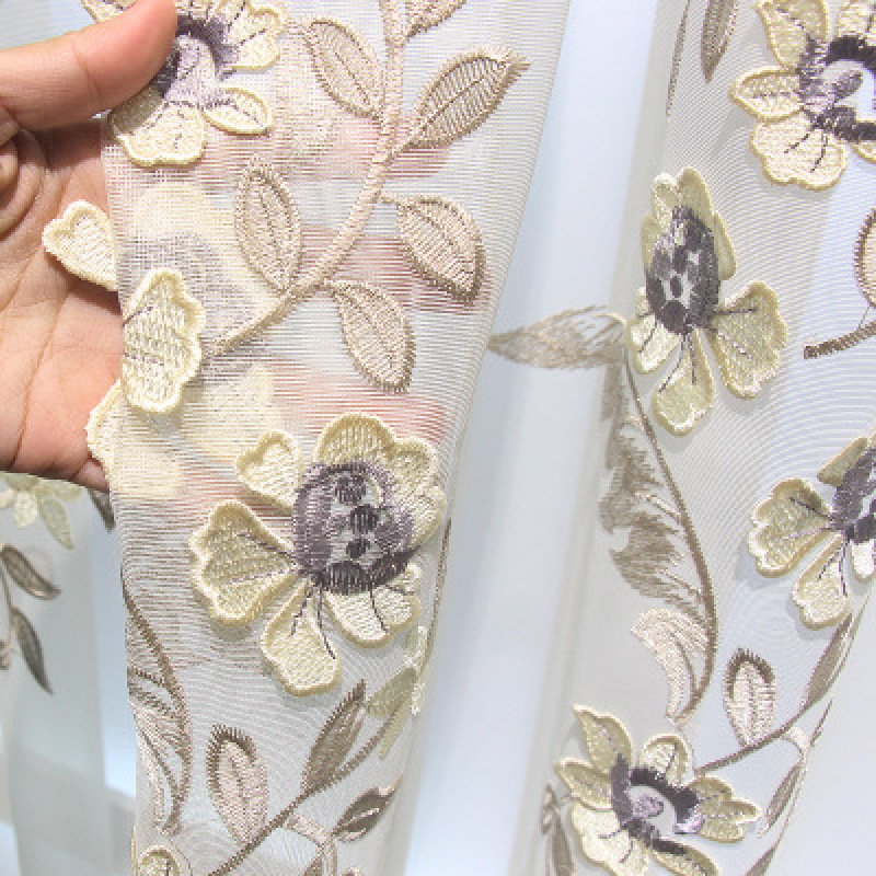 Luxury Beautiful Window Curtain Blackout Piece Sale,Wholesale Curtain Textile Fabrics Embroidered Curtain For Bedroom Set%