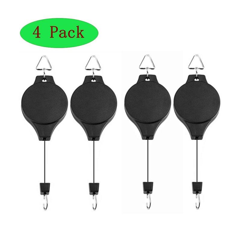 2022 Retractable Plant Hanger with Locking Mechanism Adjustable Plant Pulley Hanger for Garden Baskets Potsand and Bird Feeder