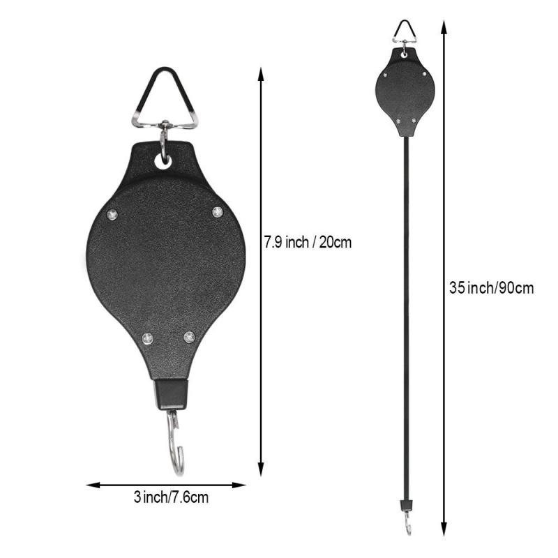 2022 Retractable Plant Hanger with Locking Mechanism Adjustable Plant Pulley Hanger for Garden Baskets Potsand and Bird Feeder