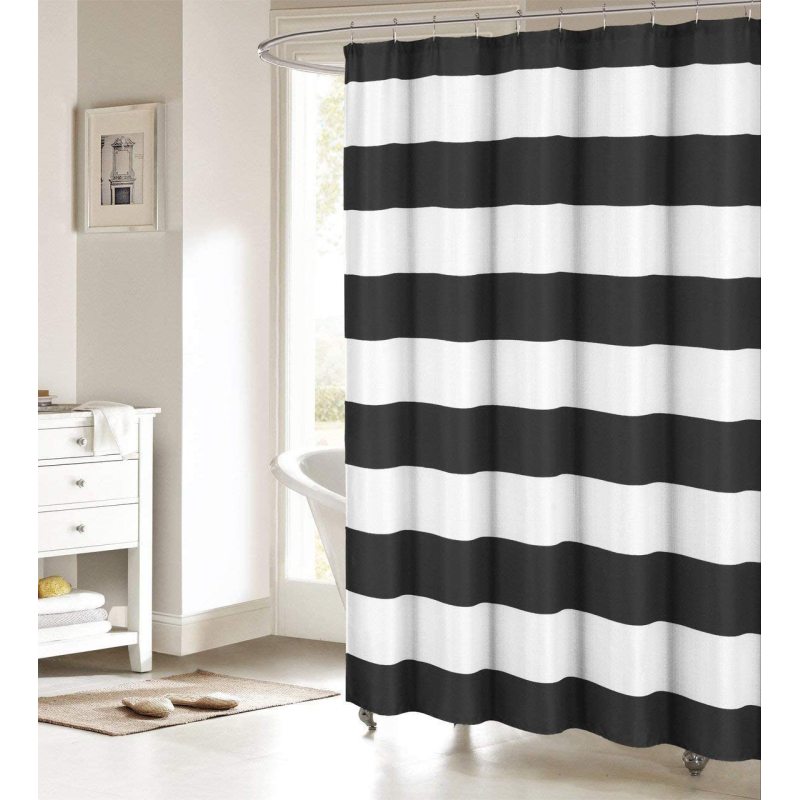 Nordic Polyester Black And White Stripeddesigners shower curtains Thick Bathroom Partition Curtain Bathroom Accessories