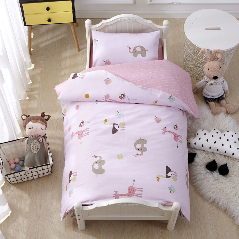Nursery 4 Piece Suit Bedding Set Baby Bedsheet, 100% Cotton Reactive Printingbedding Sets/