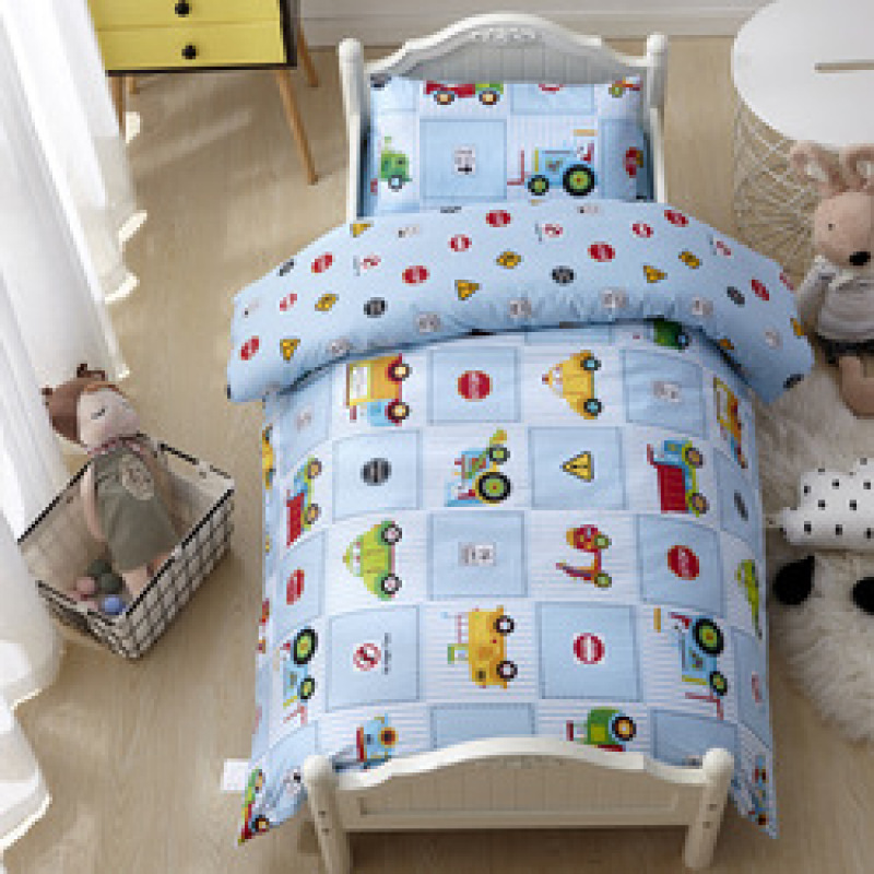 Nursery 4 Piece Suit Bedding Set Baby Bedsheet, 100% Cotton Reactive Printingbedding Sets/