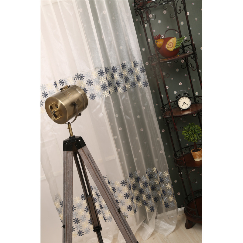 Home Decor Embroidered Sheer Fabric,Super Soft Living Room SetsPara Sala Church Curtains For Hospital#