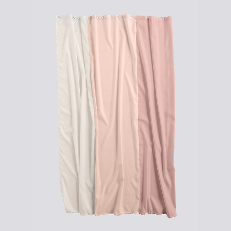 waterproof polyester bathroom curtain 3 solid color splicing shower curtain